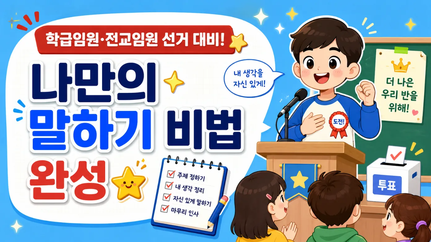 학급임원·전교임원 선거 대비! 나만의 말하기 비법 완성