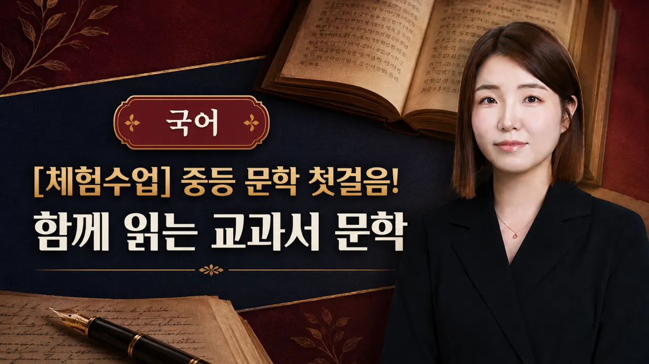 [체험수업] [초5-6] 프리미엄 미니멀 문학! 중등 교과서 문학 30분 체험수업