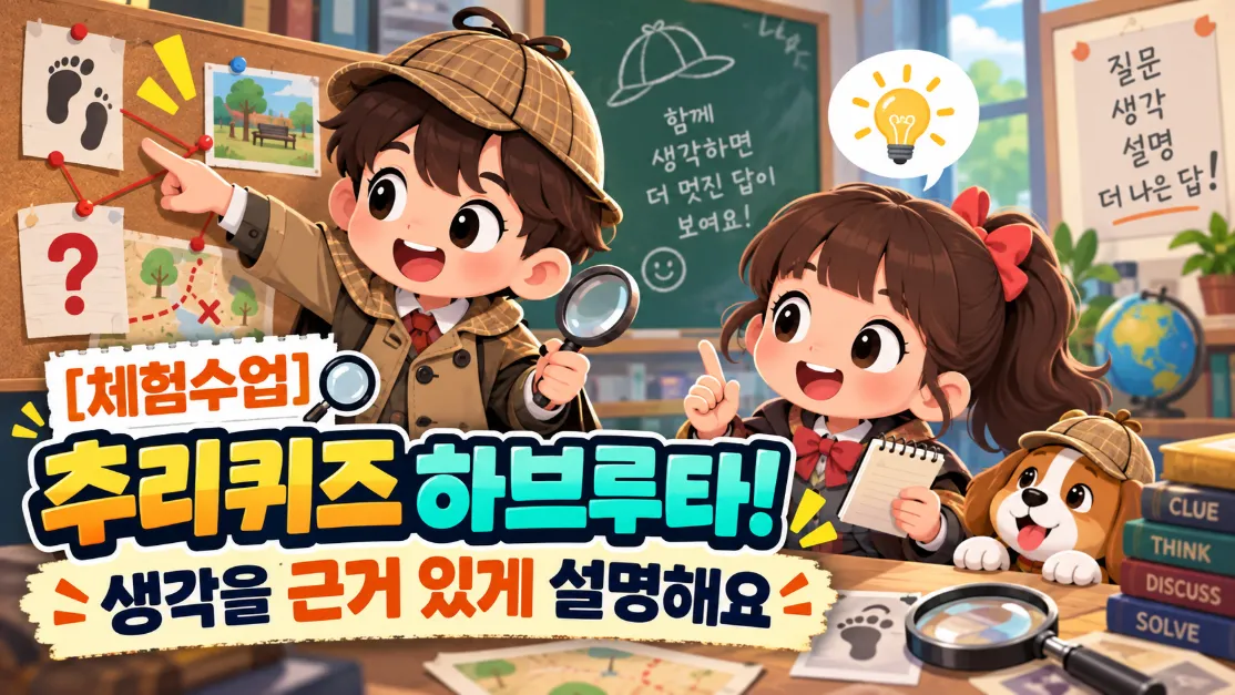 [체험수업] 추리퀴즈 하브루타! 생각을 근거 있게 설명해요