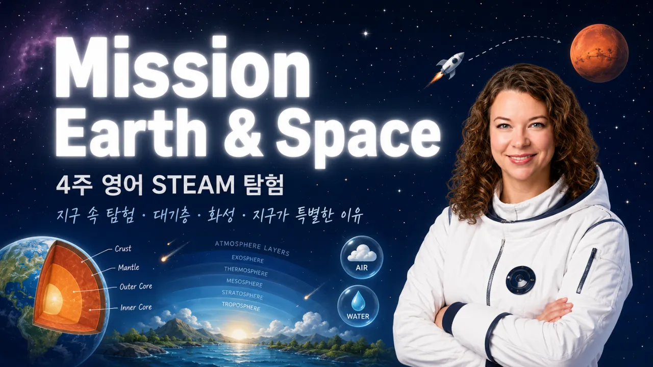 미국 교사와 떠나는 Mission Earth and Space: 4주 영어 STEAM 탐험
