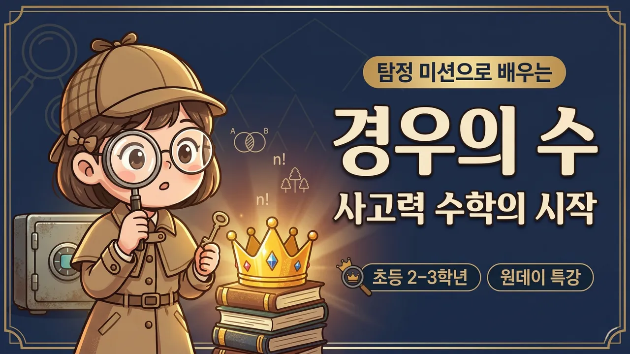 [원데이] 사고력 수학 입문: 찍지 않고 빠뜨리지 않는 수학- 경우의 수 완전 정복