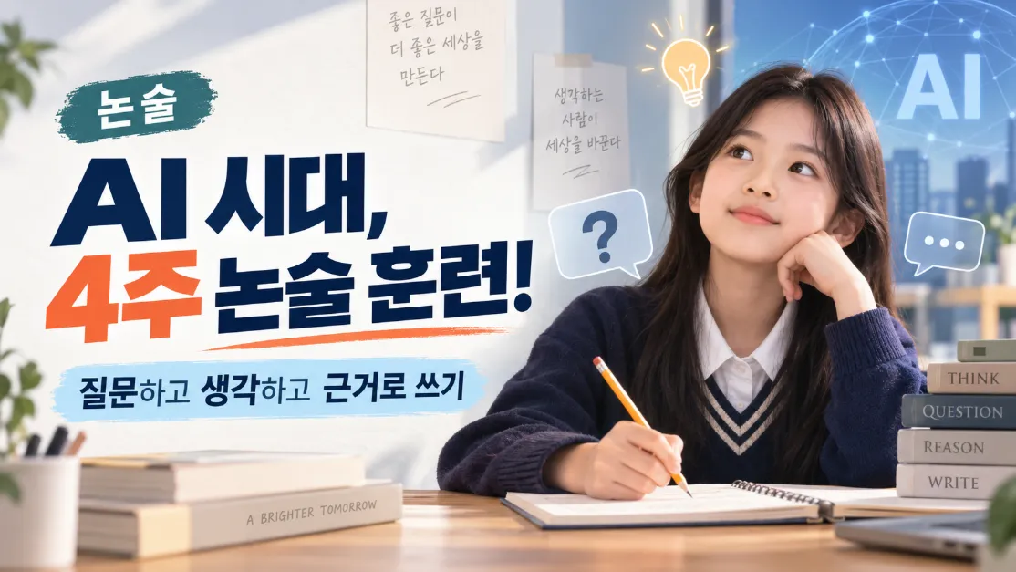 AI 시대, 4주 논술 훈련! 질문하고 생각하고 근거로 쓰기