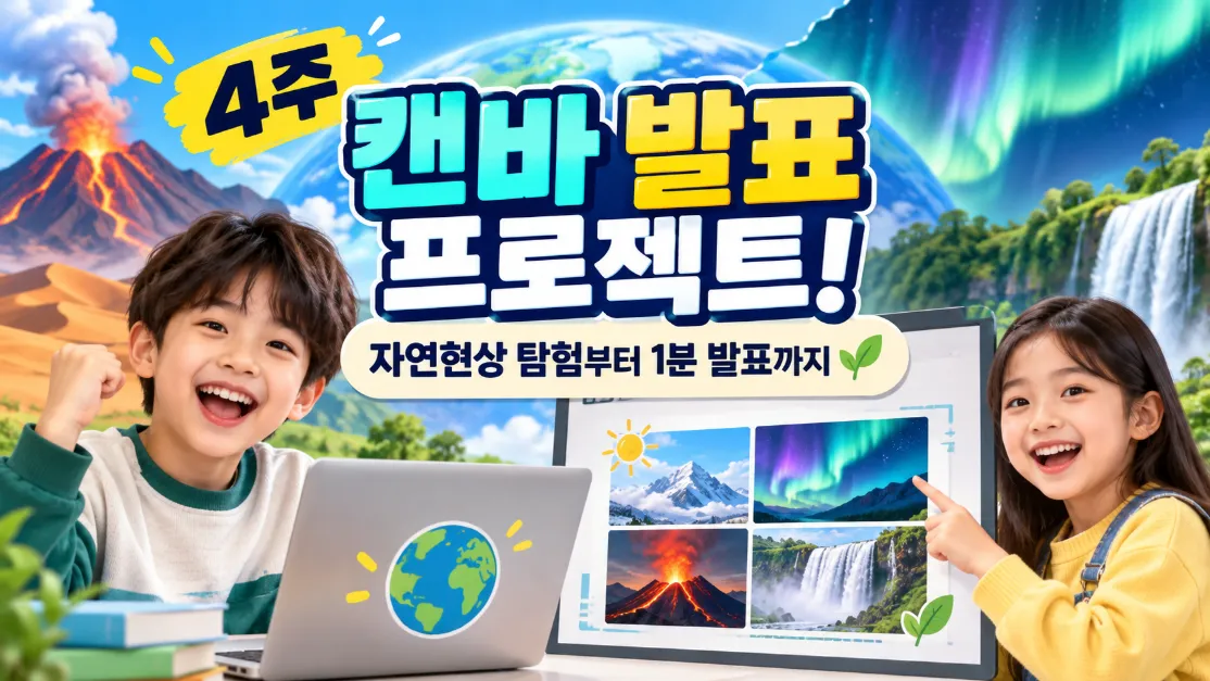 4주 캔바 발표 프로젝트! 자연현상 탐험부터 1분 발표까지