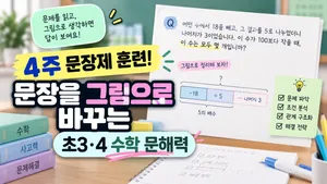 4주 문장제 훈련! 문장을 그림으로 바꾸는 초3·4 수학 문해력