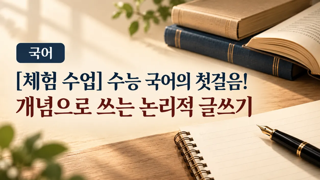 [체험수업] 수능 국어의 첫걸음! 개념으로 쓰는 논리적 글쓰기
