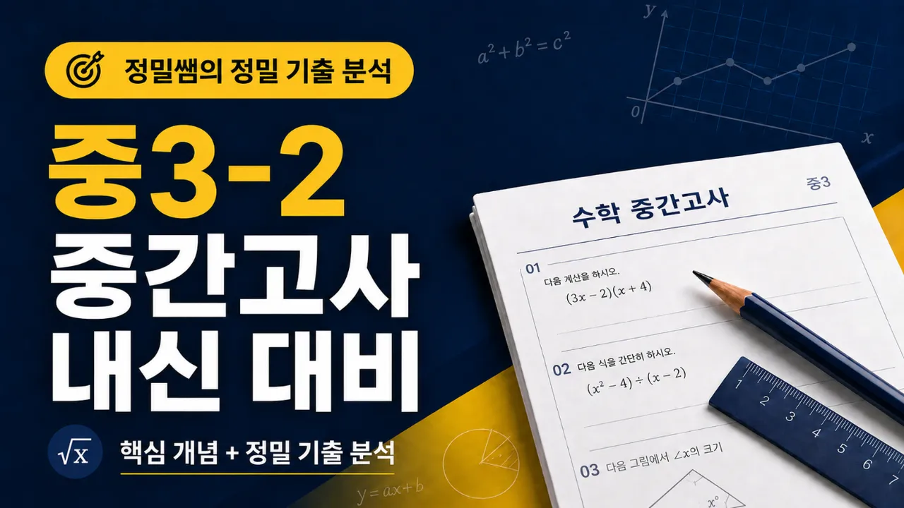 정밀쌤의 [정밀 기출 분석] 중3-2 중간고사 내신 대비