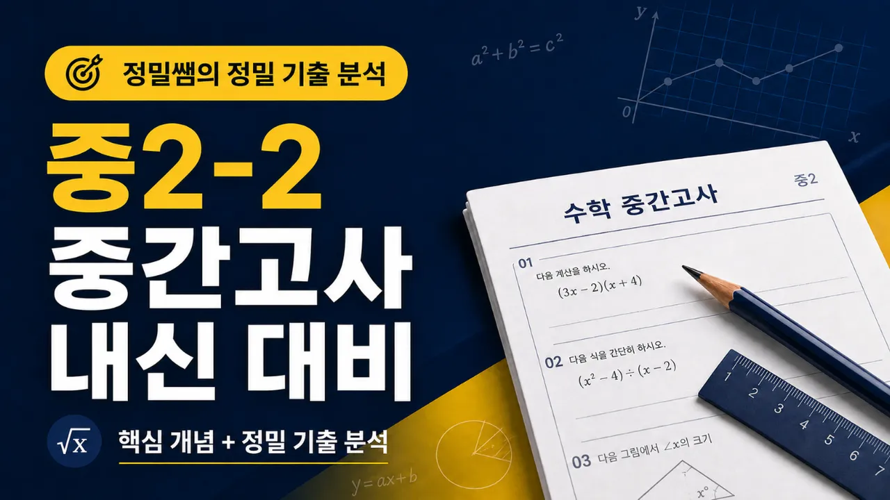 정밀쌤의 [정밀 기출 분석] 중2-2 중간고사 내신 대비