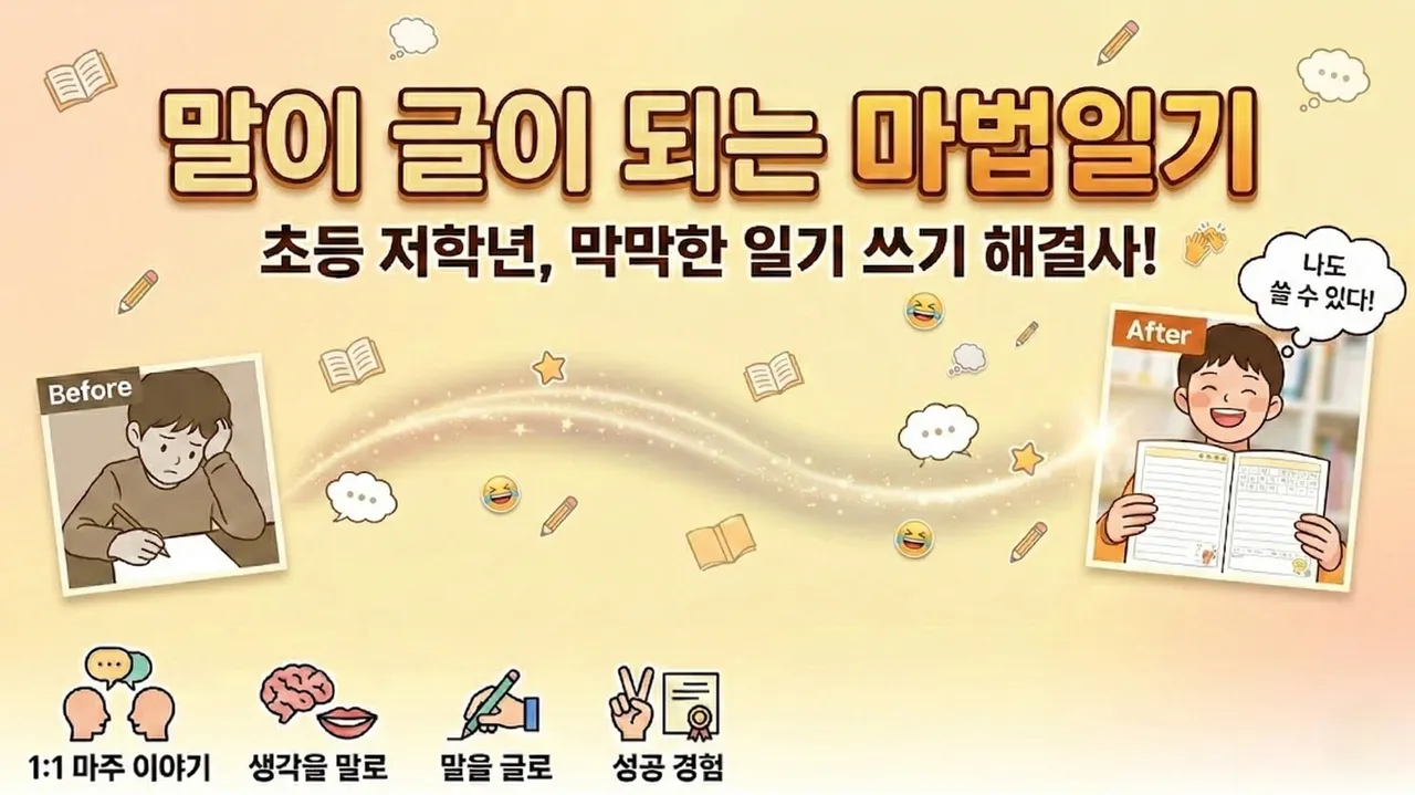 초등 글쓰기 시작, 이야기로 한 편의 일기를 완성하는 수업