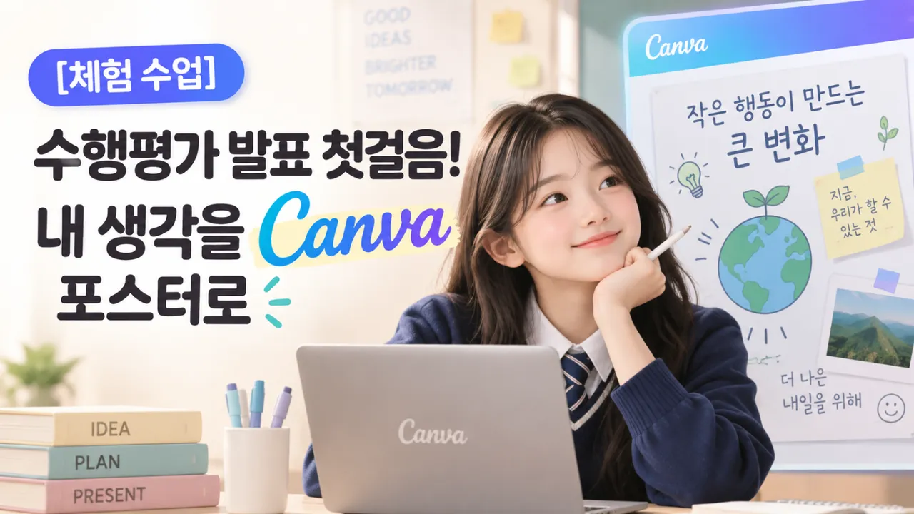 [체험수업] 수행평가 발표 첫걸음! 내 생각을 Canva 포스터로