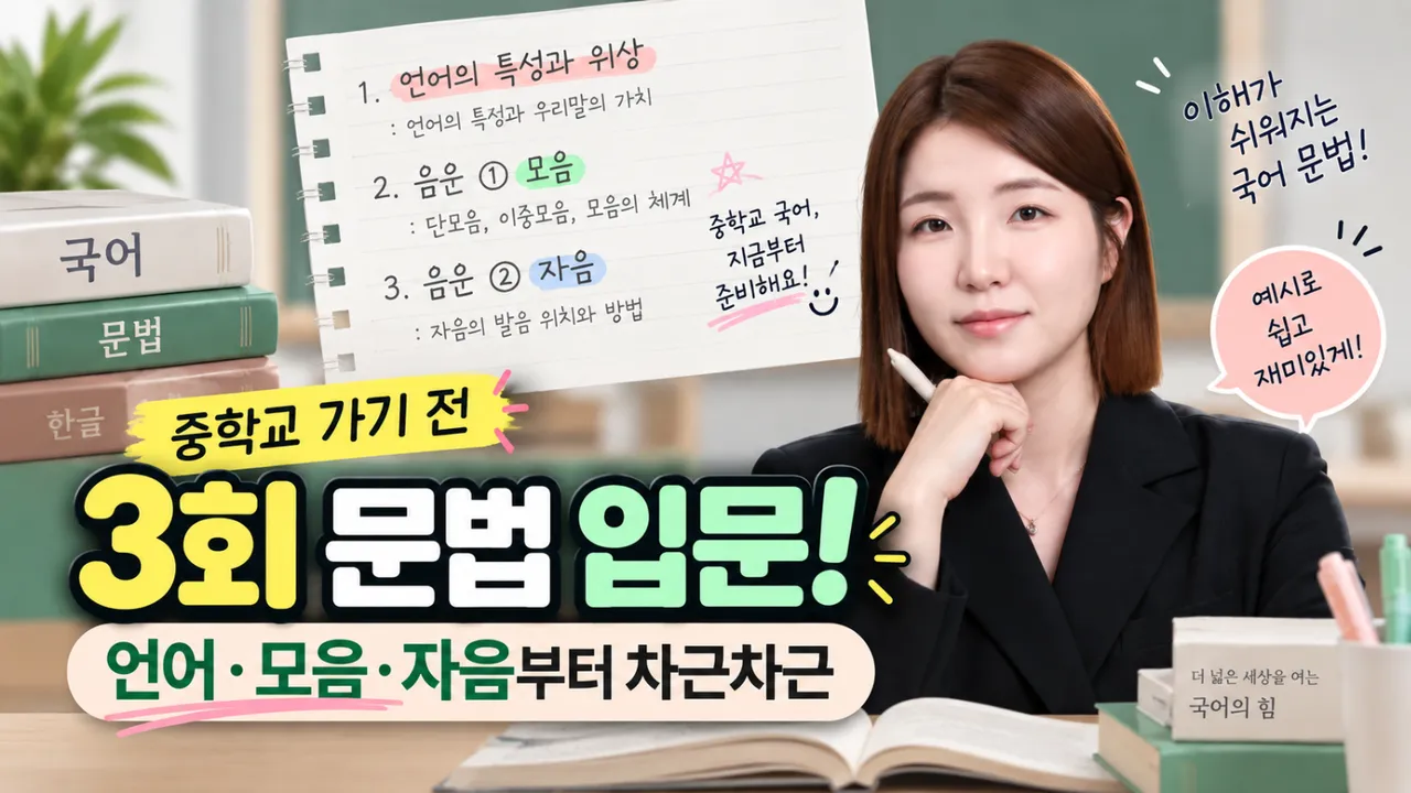 중학교 가기 전 3회 문법 입문! 언어·모음·자음부터 차근차근