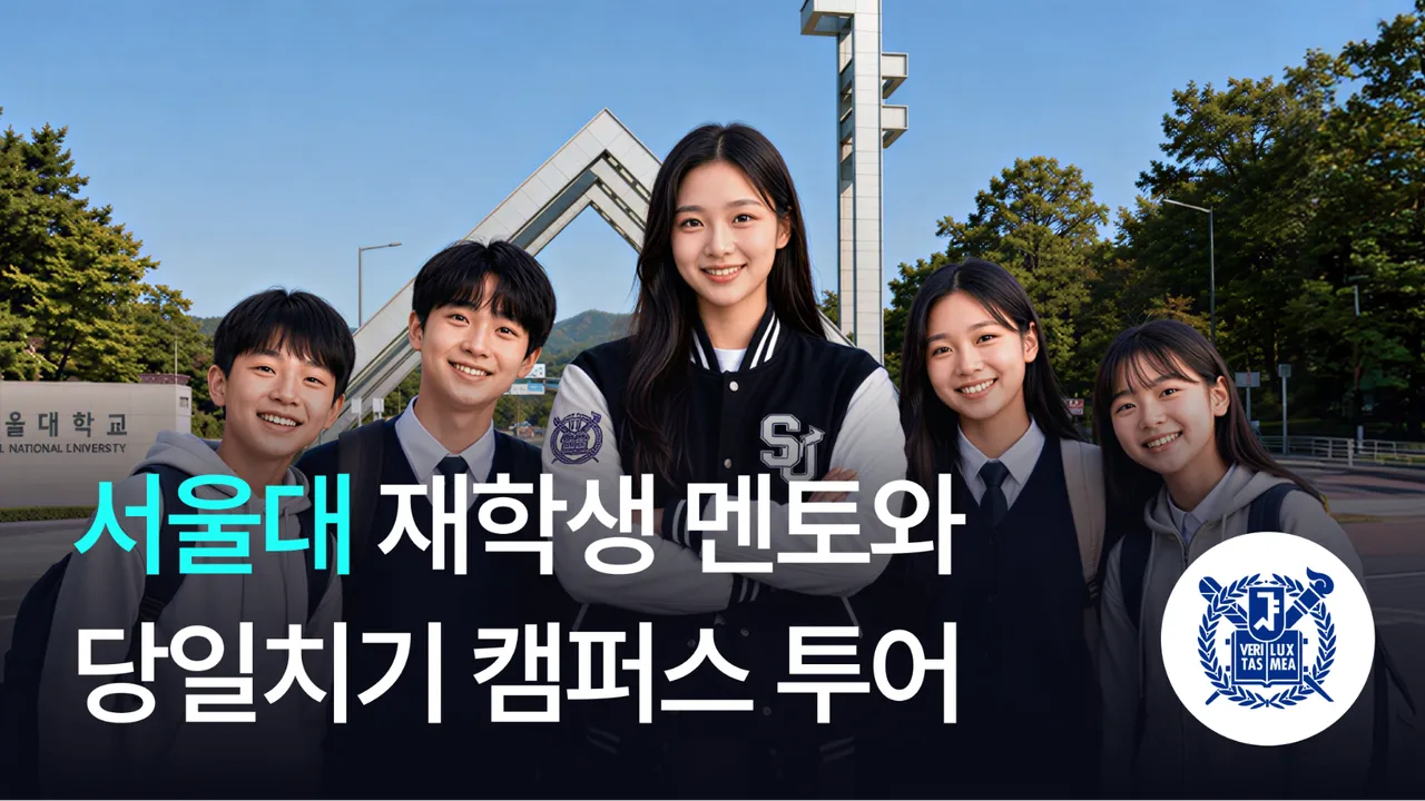 서울대 멘토와 캠퍼스 투어 : 서울대 탐방& 진로 멘토링까지
