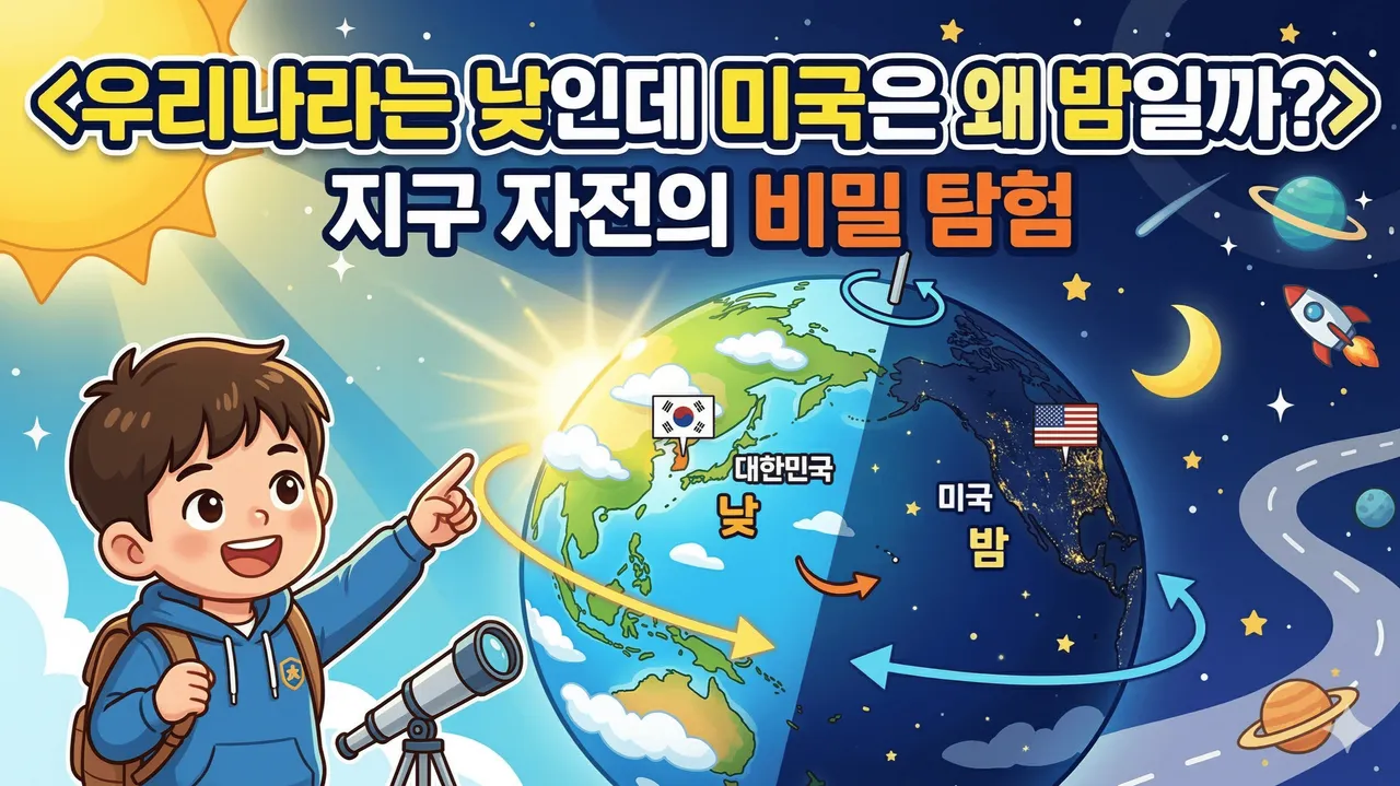 [New] 우리나라는 낮인데? 미국은 밤? 지구자전의 비밀 [과학상식]