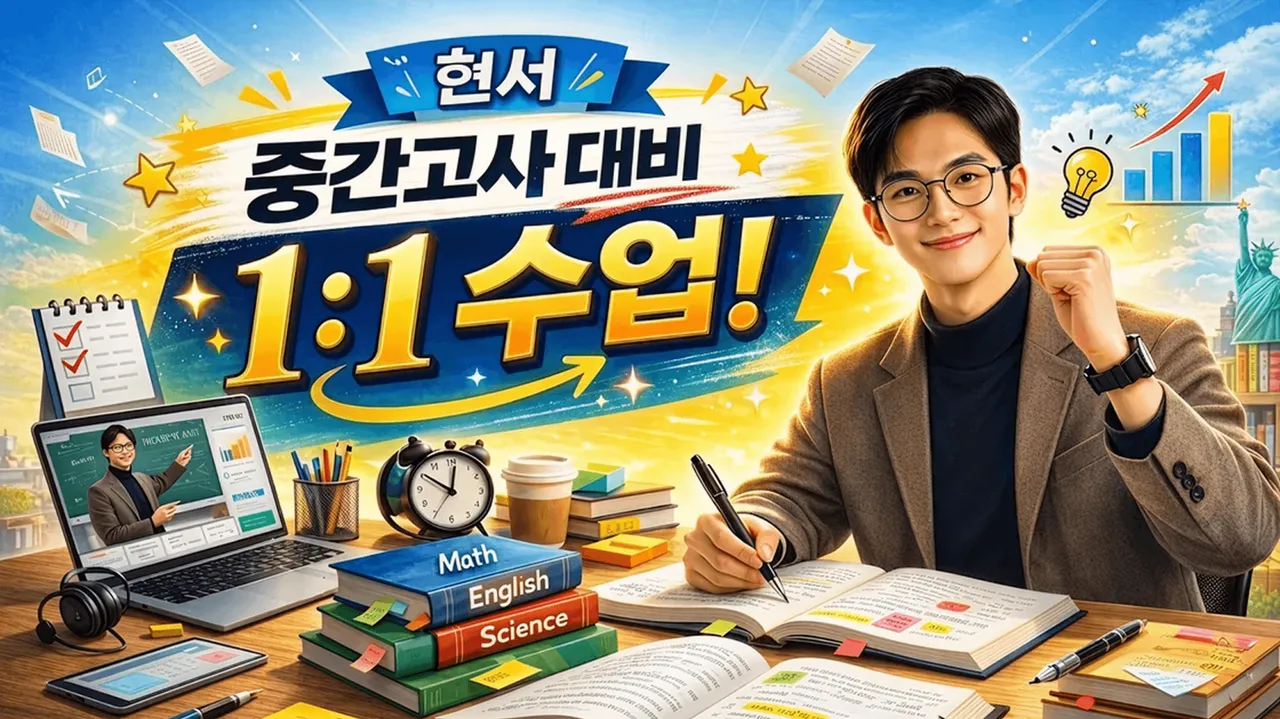 [현서] 중간고사 탄탄 대비! 1:1 개인 수업