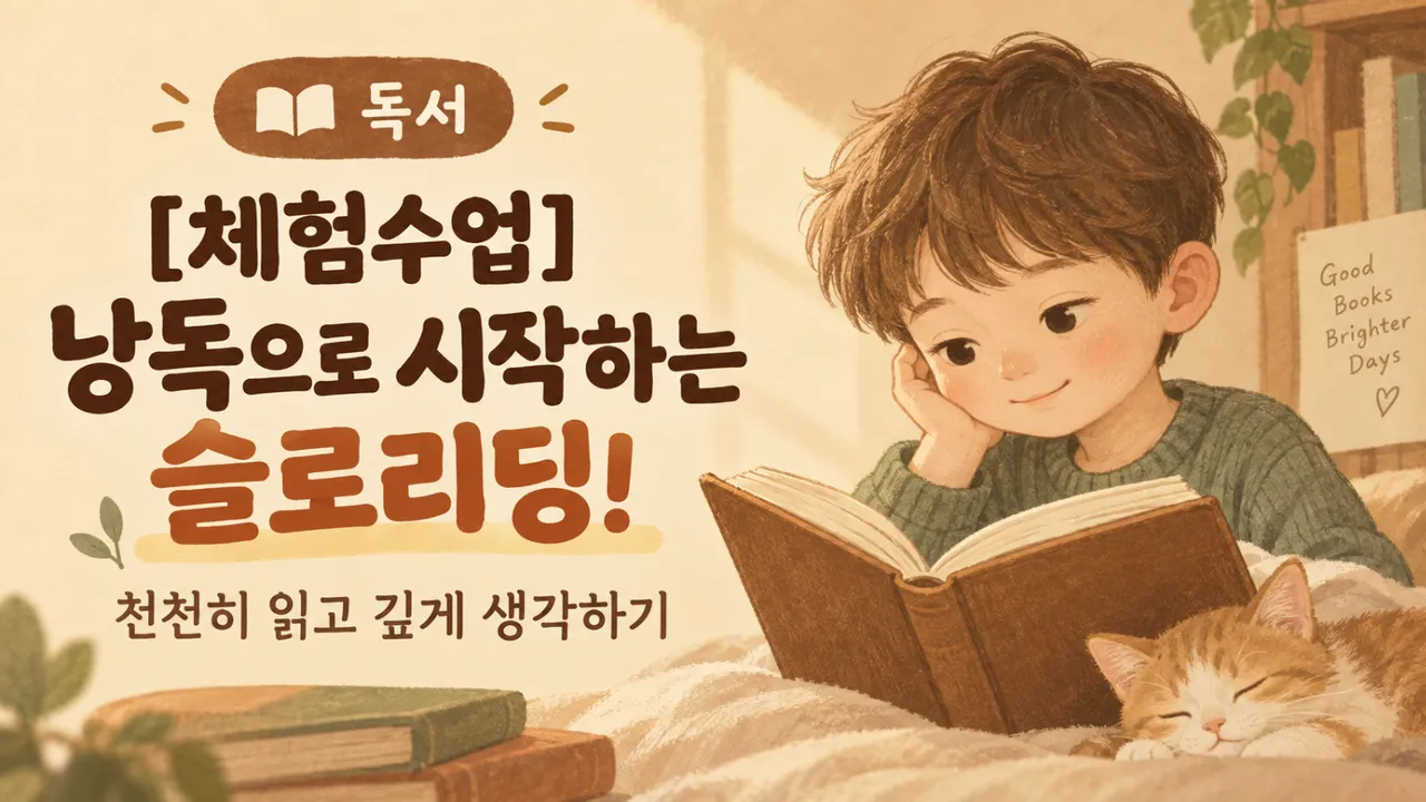 [체험수업] 낭독으로 시작하는 슬로리딩! 천천히 읽고 깊게 생각하기
