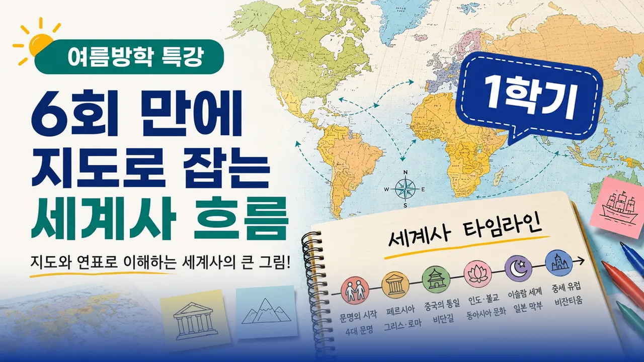 [여름방학 특강] 6회 만에 지도로 잡는 세계사 흐름 Part 1