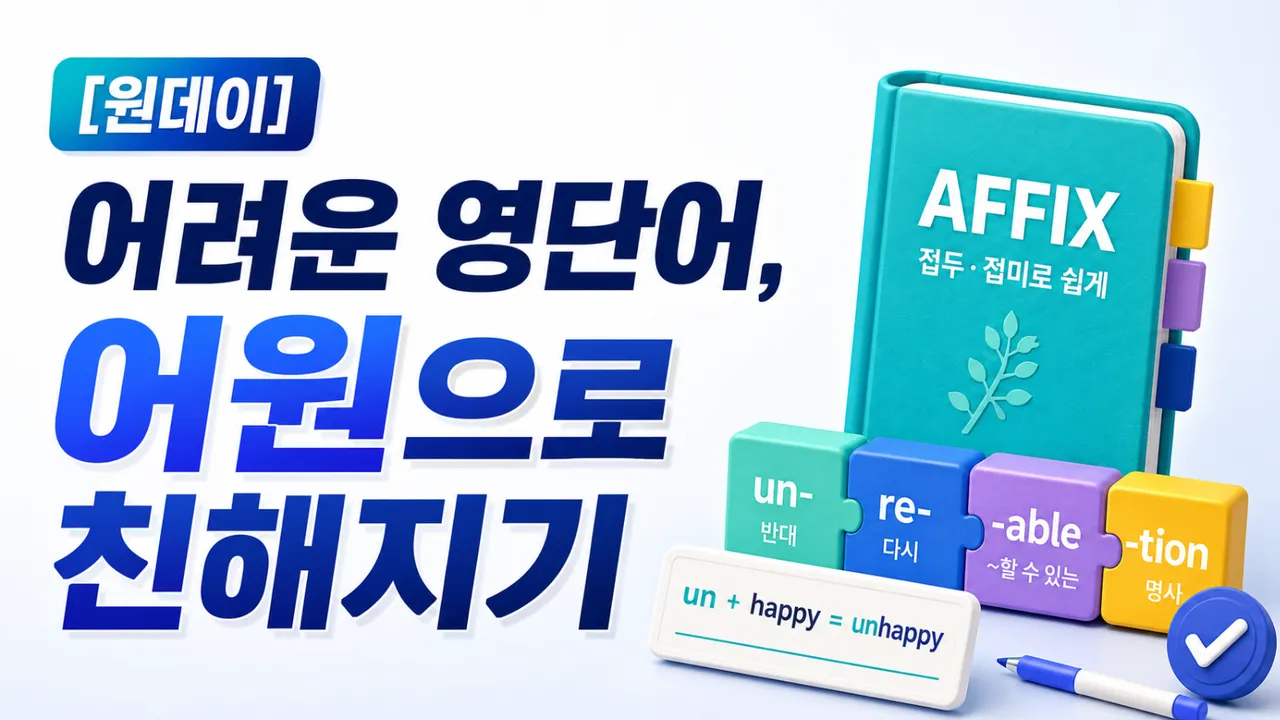 [원데이] 어려운 영단어, 어원으로 친해져요!