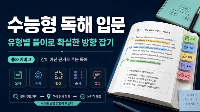 수능형 독해 입문: 유형별 풀이로 확실한 방향 잡기(독해가 쉬워져요!)-thumbnail
