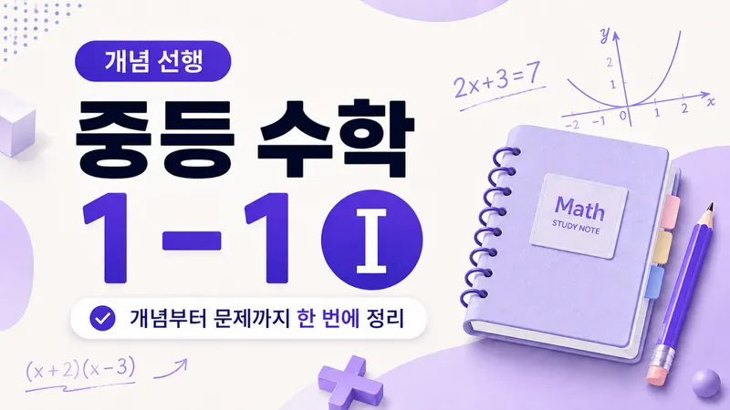 중등 수학 1학년 1학기 Part I : 개념부터 문제까지! 이해하며 성장하는 시간-thumbnail