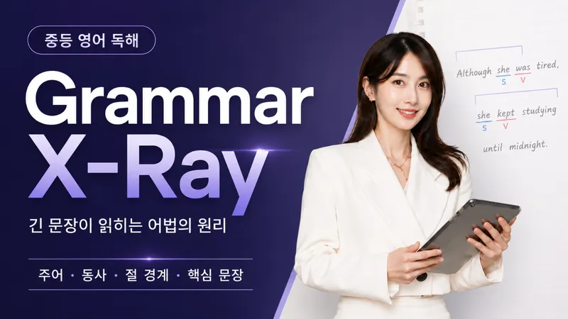중학 문법에서 고등 어법으로 넘어가는 8회 브릿지 (고등 연계) Grammar X-Ray | 긴문장 도전-thumbnail