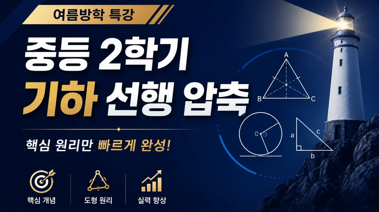 [여름방학 특강] 중등 기하 선행 압축(1-2, 2-2, 3-2)