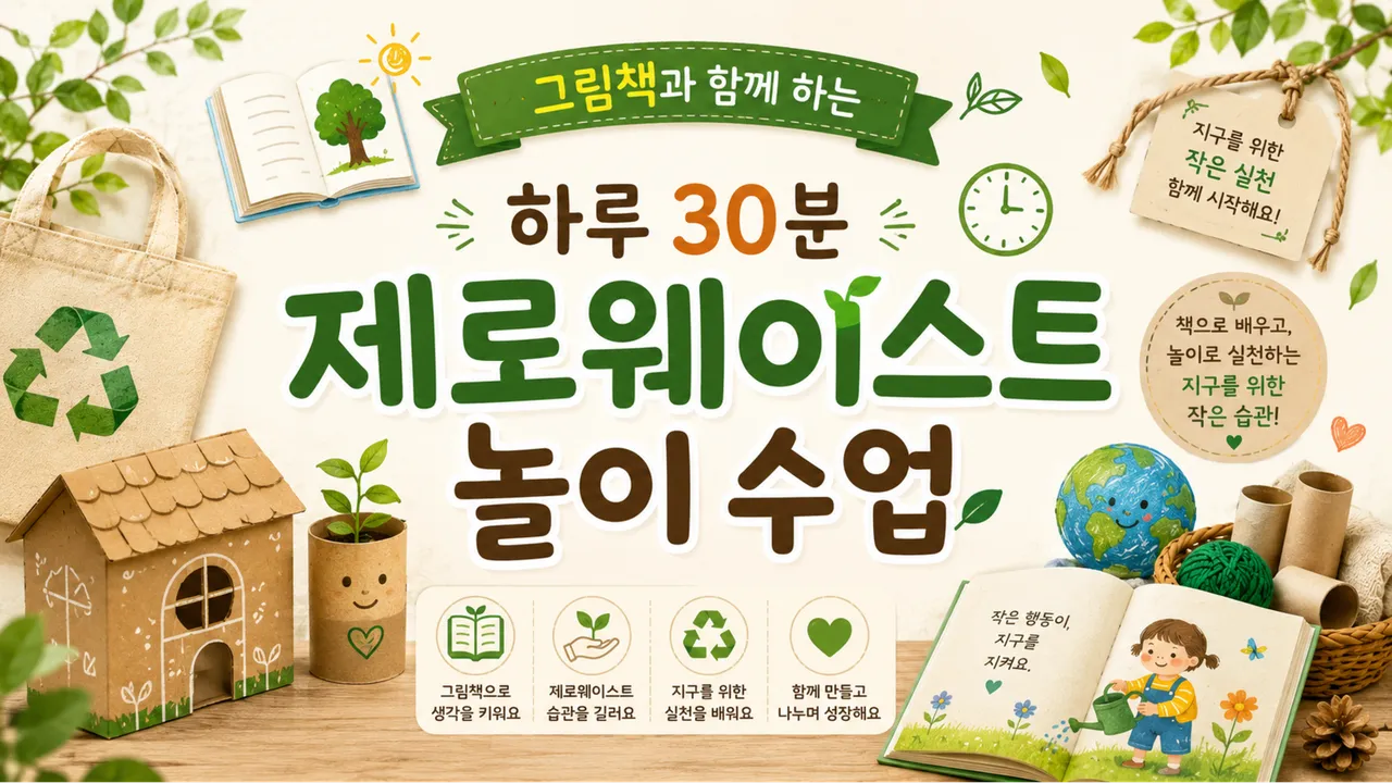 [그림책 독후 놀이] 그림책과 함께하는 하루 30분 제로웨이스트 놀이 클래스