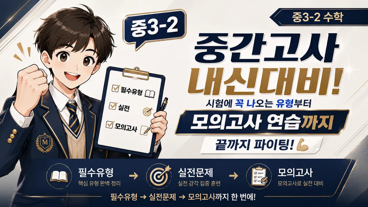 중 3-2 내신 대비 (90점 이상 목표!)
