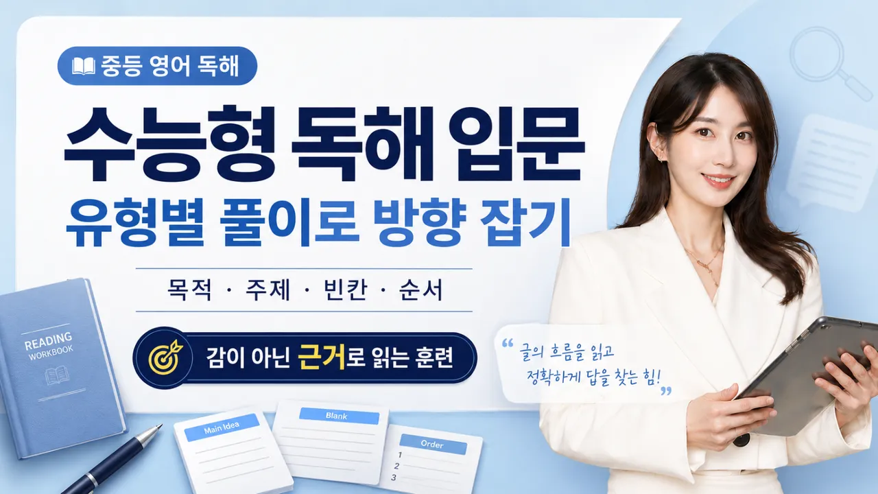 수능형 독해 입문: 유형별 풀이로 확실한 방향 잡기(독해가 쉬워져요!)