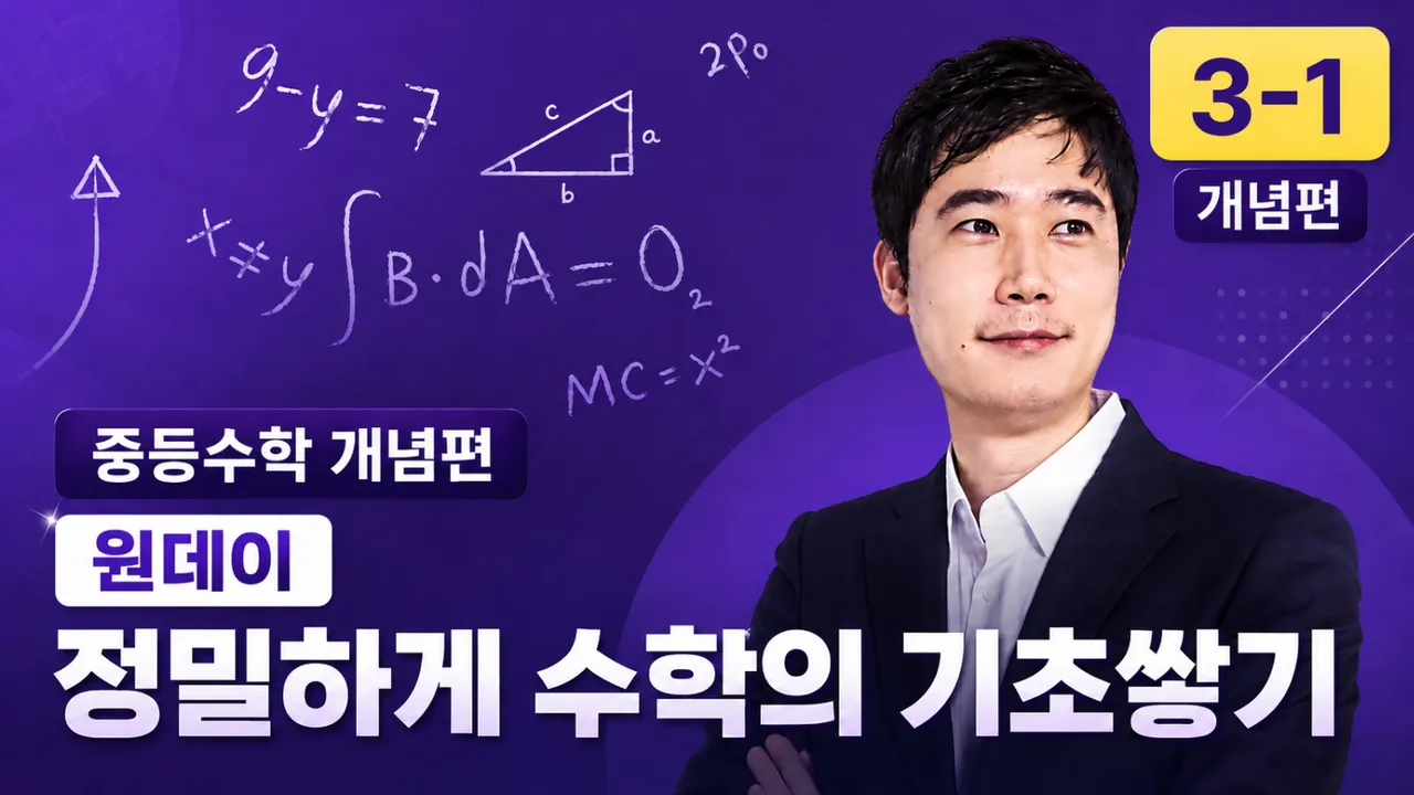 [교구재] 중학수학 3-1 기초 개념 [정]밀하게 [수]학의 [기]초쌓기 중등수학 개념편 맛보기