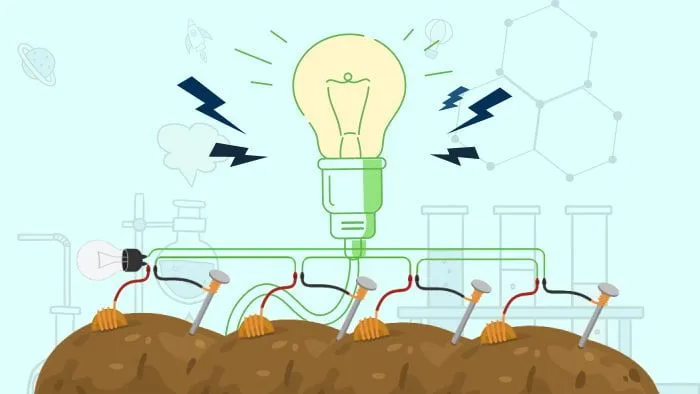 감자로 꼬마전구를 반짝! : Tinkercad로 만드는 감자 전지 회로