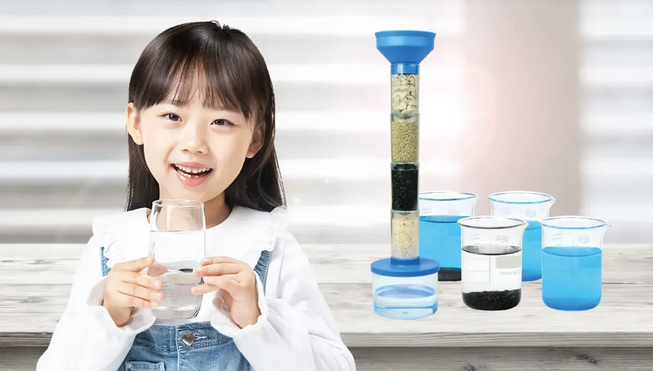 [교구재] 더러운 흙탕물이 깨끗한 물로! 간이 정수기 실험 교실