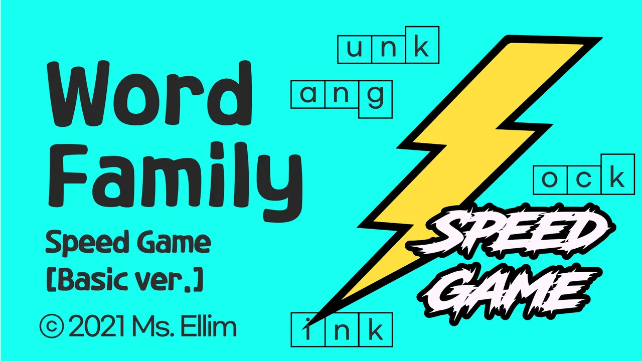 Word family speed game : basic
