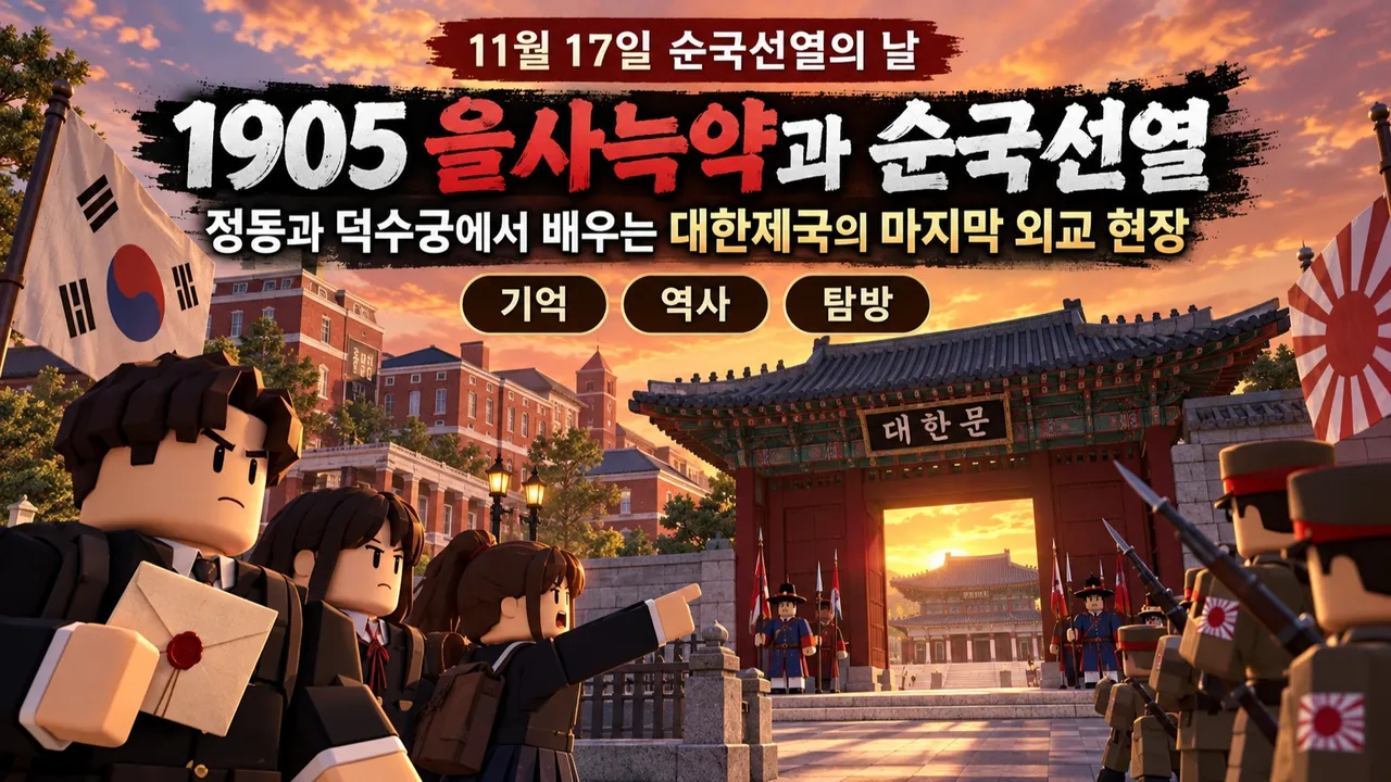 [순국선열의 날 특집] 로블록스 한국사 - 1905년 11월 17일, 덕수궁의 밤