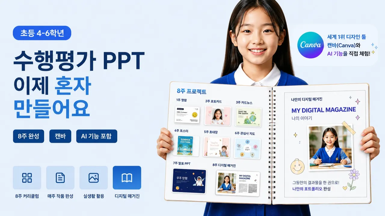 [초등 4~6학년] 캔바 통합과정 : 발표·수행평가 자료를 스스로 만드는 과정