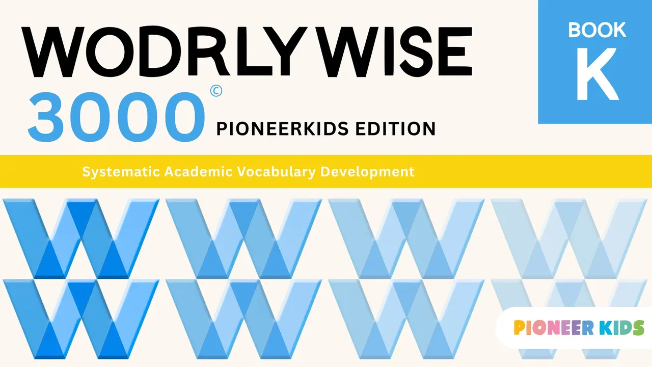 [100% 영어] 미국학교 그대로 배우는 Worldy Wise Kinder 피오니키즈 에린 원장 직강