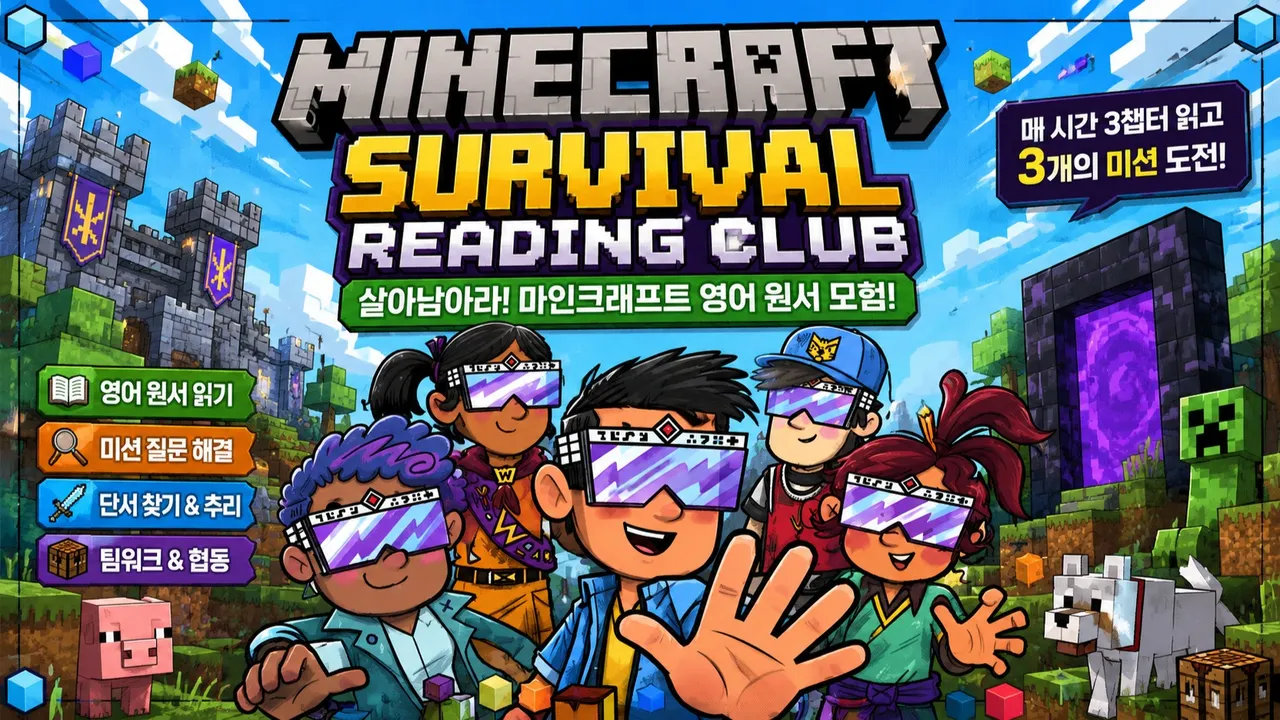 [게임아니고 영어원서 읽기] Minecraft Survival Reading Club 살아남아라! 마인크래프트 생존 영어 리딩 클래스