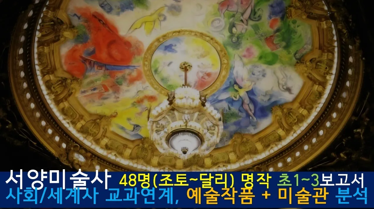 [서양미술사]<초1~3사회 연계> 대치동20년 경력쌤과 48명(조토~달리)예술,건축,세계사 랜선여행