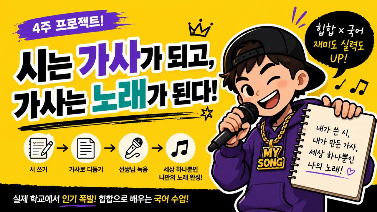 [4주 완성] 시는 가사가 되고, 가사는 노래가 된다!힙합으로 배우는 시: 내용 파악부터 시 쓰기까지
