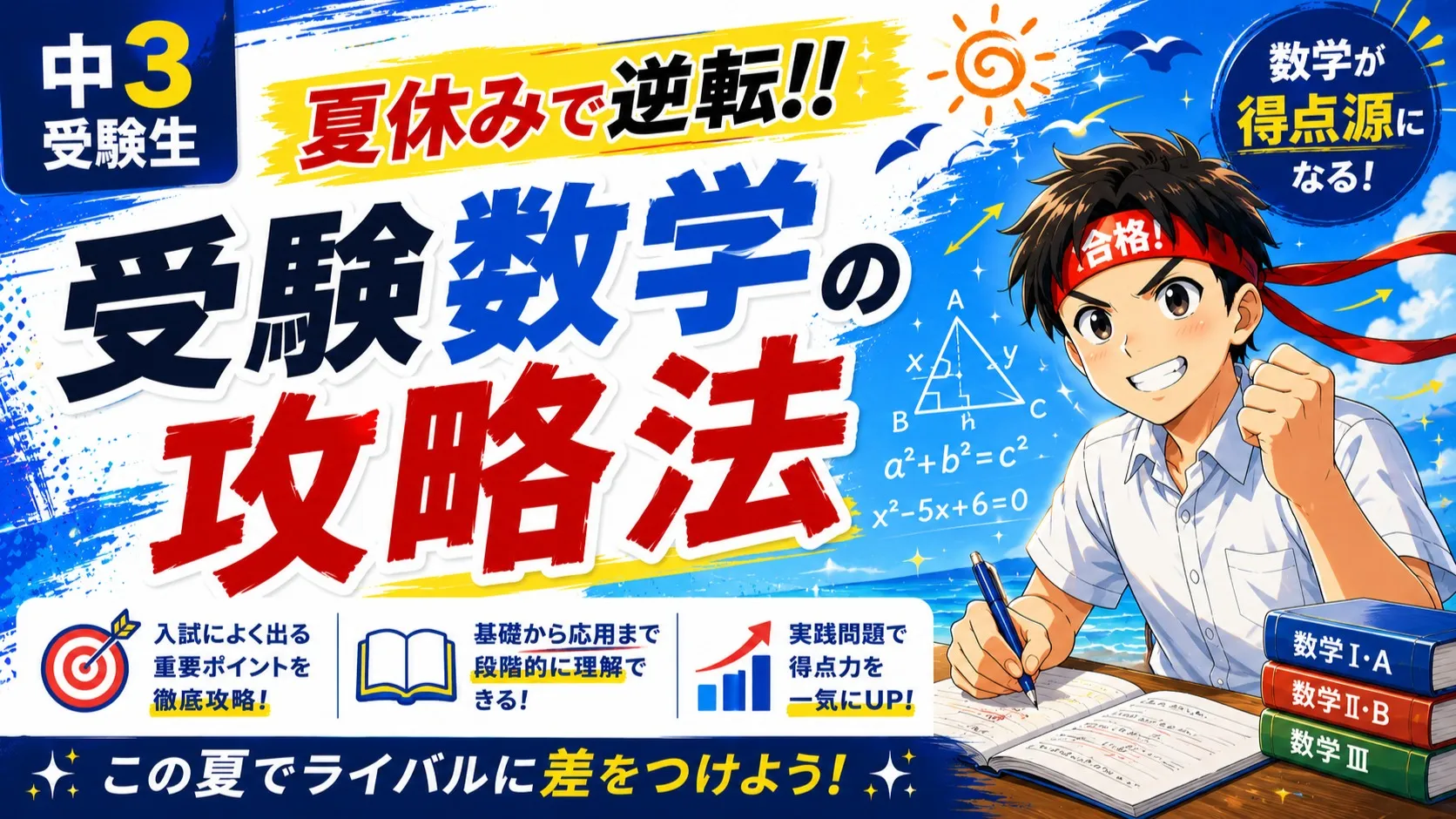 クグ | 夏休みで逆転!! 受験数学の攻略法