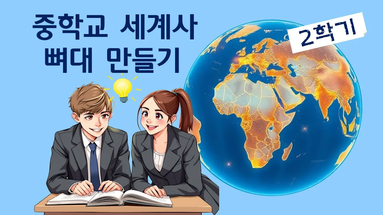 중학교 세계사 2학기 : 지도 위에 입체적으로 살아나는 세계사!