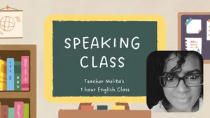 1:1 Free Topic Speaking or Reading Skills class with Teacher Melita