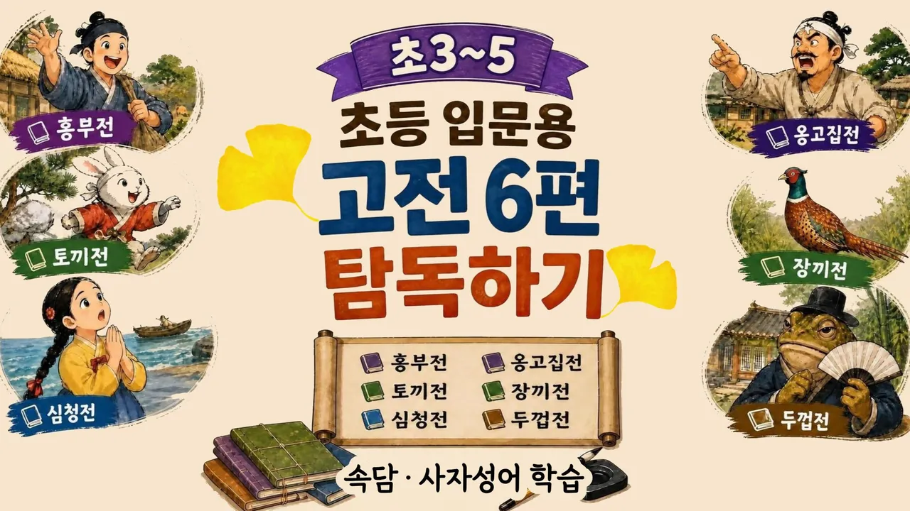 [초3~5] 2학기 고전 입문 프로젝트｜꼭 읽어야 할 쉬운 고전 6편 완독