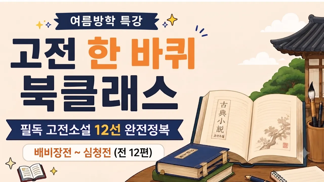 [여름방학 특강] 수능까지 꿰뚫는 '필독 고전소설 12선' 완벽 종결 클래스
