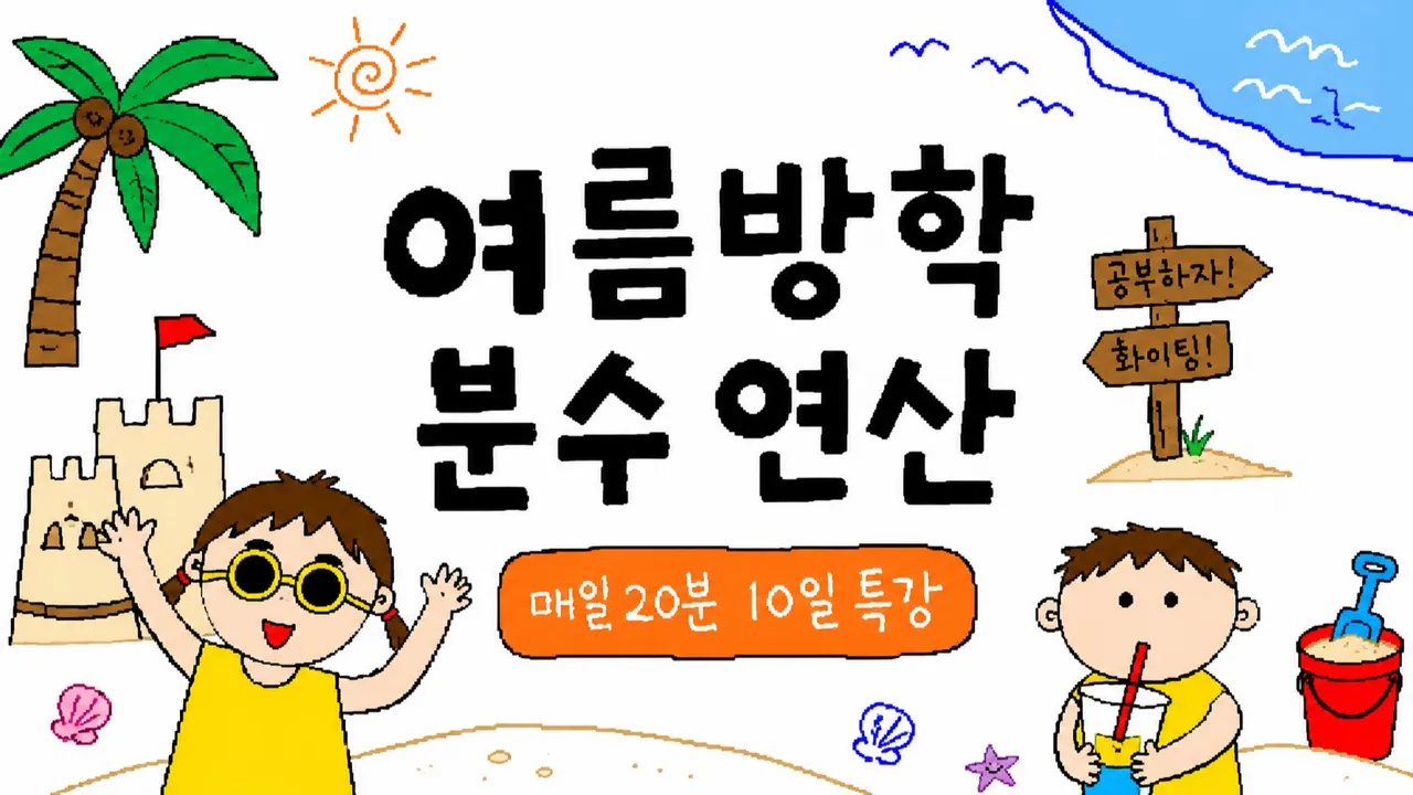 [여름방학 특강] 매일 20분, 분수 연산이 손에 익는 10일