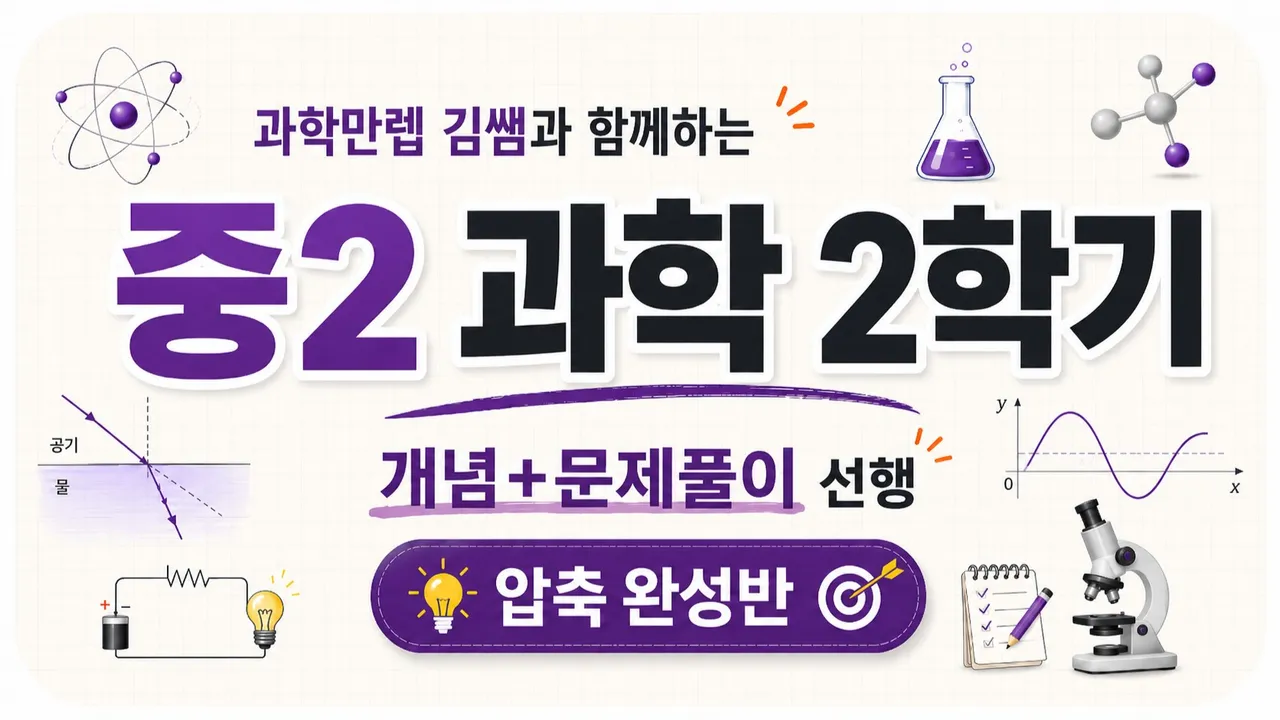 [여름방학 특강] 중2 과학 2학기 개념+문제풀이 6회 압축 완성