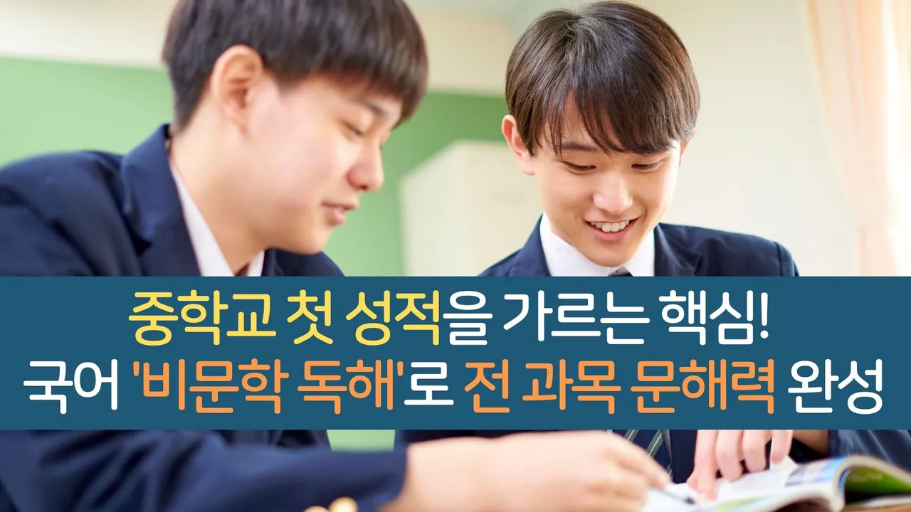 [겨울방학 부트캠프] 중학교 첫 성적을 가르는 핵심! 국어 '비문학 독해'로 전 과목 문해력 완성하기