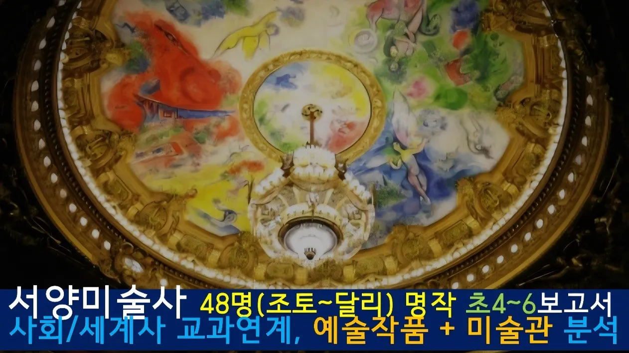[서양미술사]<초4~6사회 연계> 대치동20년 경력쌤과 48명(조토~달리)예술,건축,세계사 랜선여행
