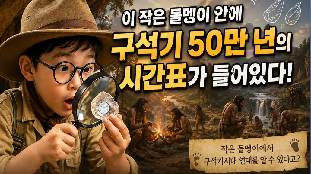 이 작은 돌멩이 안에 구석기 50만년 전의 시간표가 들어있다!