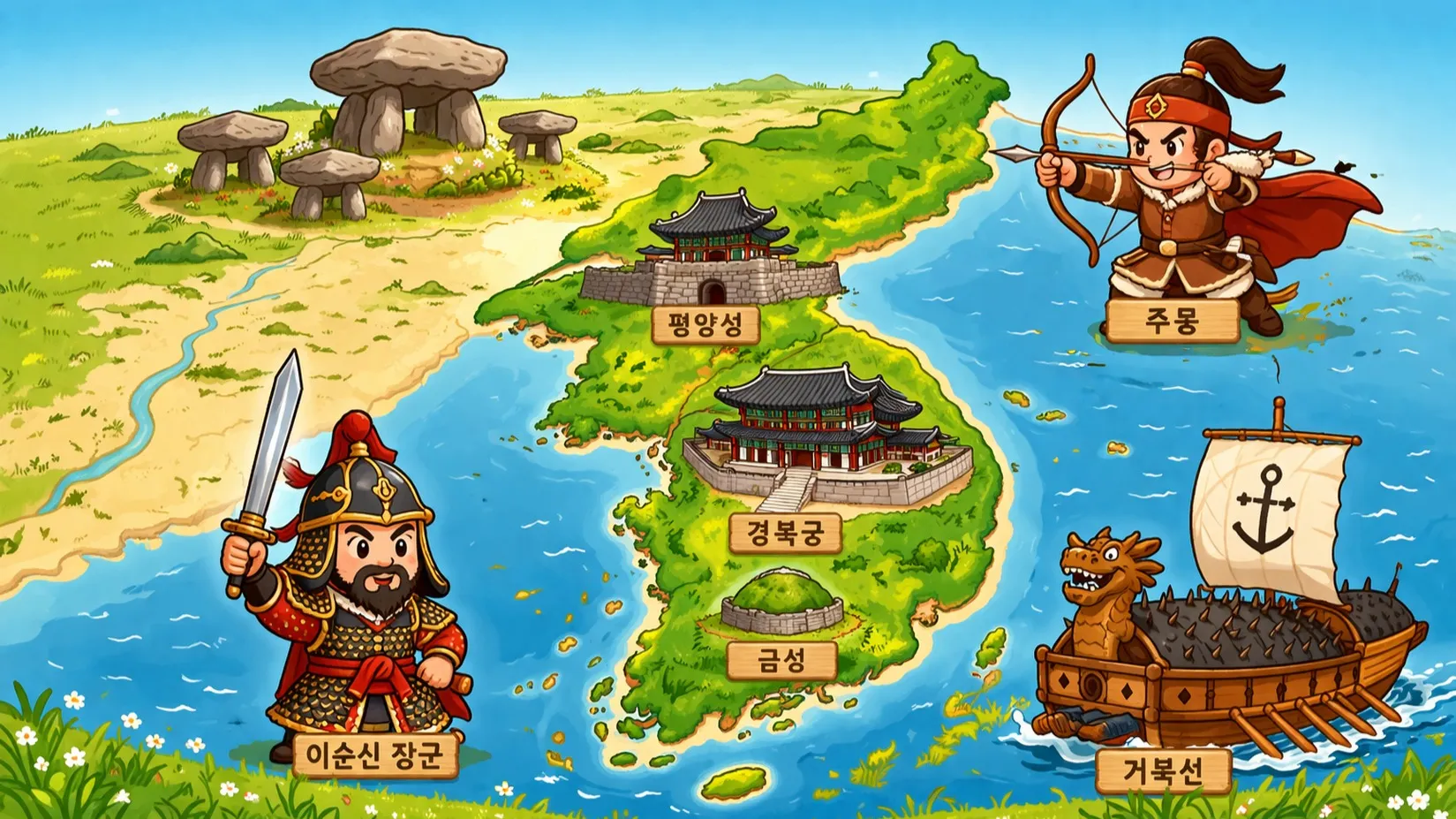 [한국사]지도 한 장에 끝내는 한국사 : 6회 만에 고조선부터 오늘날까지 전체 흐름 잡기
