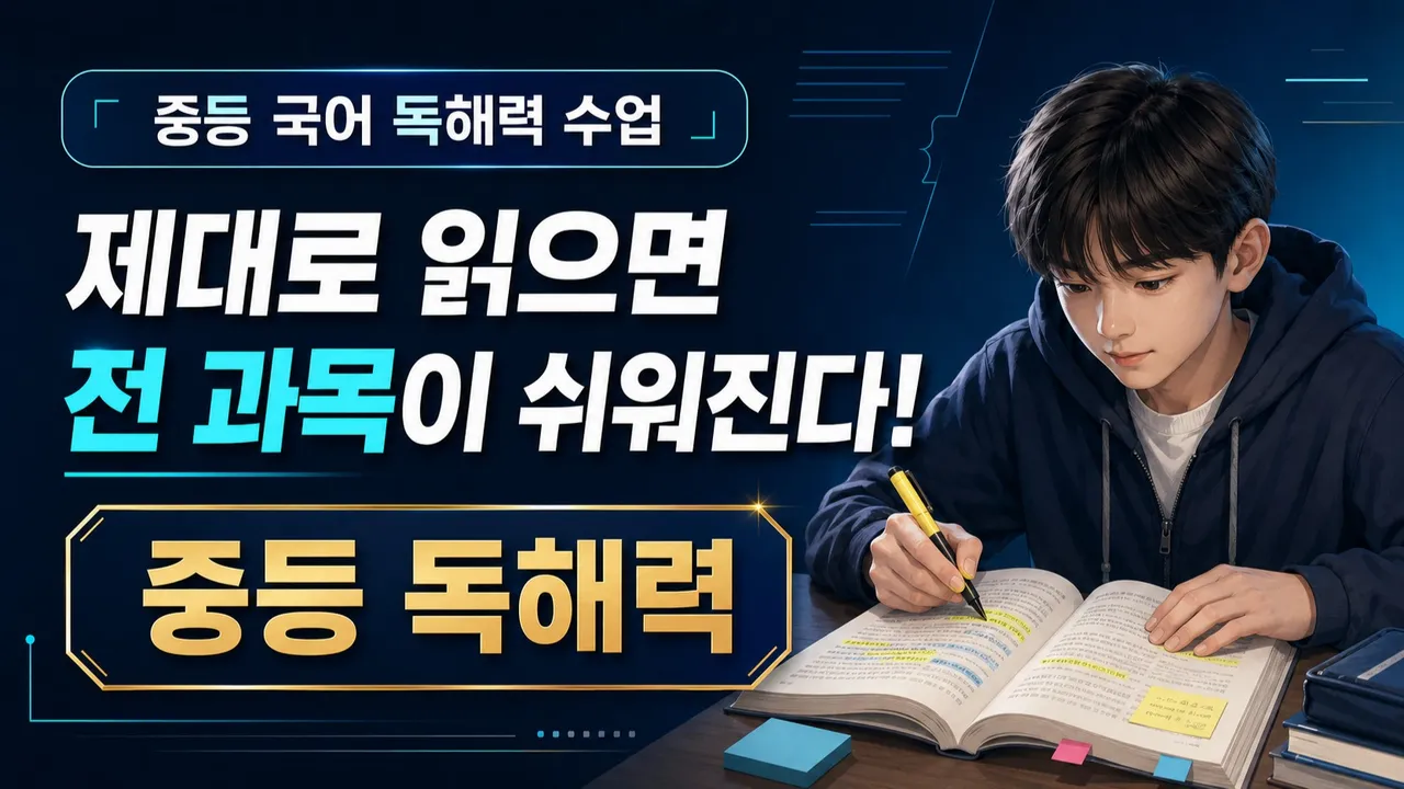[중등 과정] 제대로 읽으면 공부가 쉬워진다! 국어 독해력