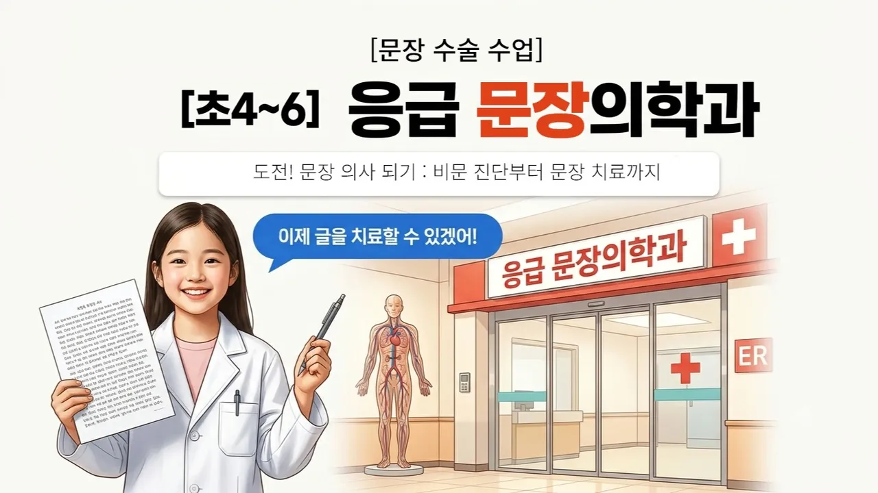 [초4~6] 응급 문장의학과 : 비문을 고쳐 문맥이 뚫리는 글쓰기 응급실